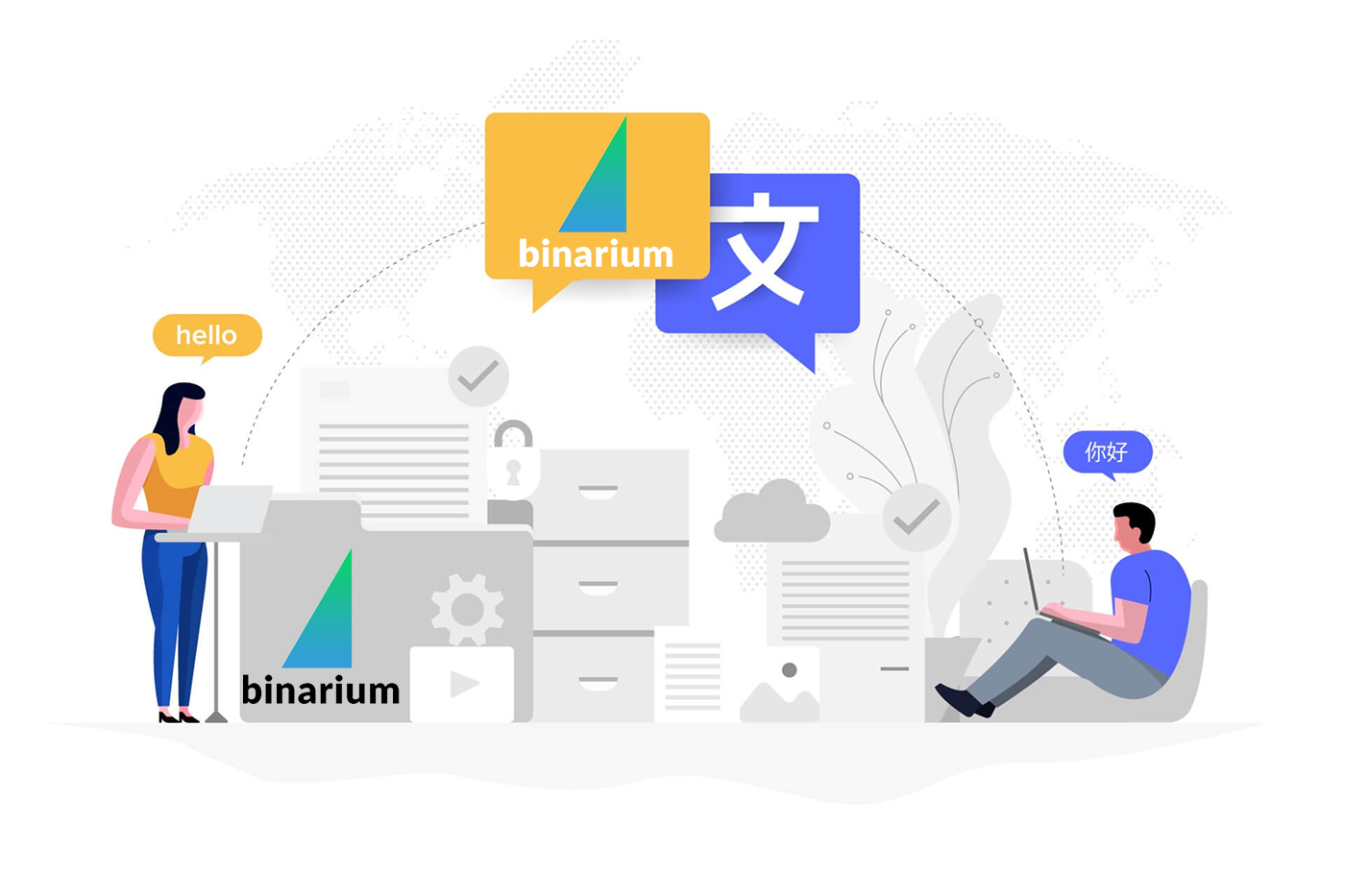 Supporto multilingue binarium Supporto multilingue binarium